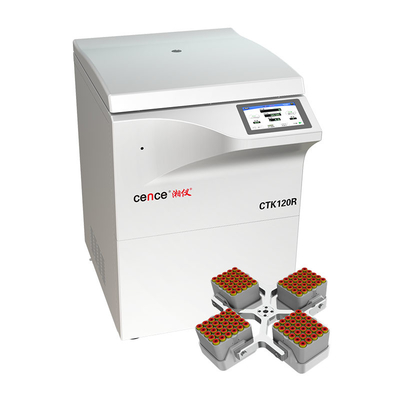 Cence Blood Bank Centrifuge Kecepatan Rendah Otomatis Mengungkap CTK120R untuk 120 Vacutainers