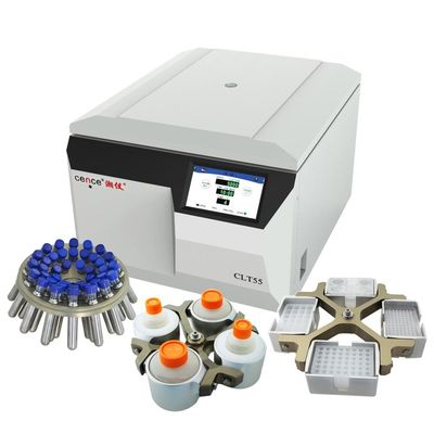 Model Baru Centrifuge Meja Kecepatan Rendah CLT55R dengan Kecepatan Maksimal 5500r/min, RCF 5951xg, dan Kapasitas Besar 4x750ml