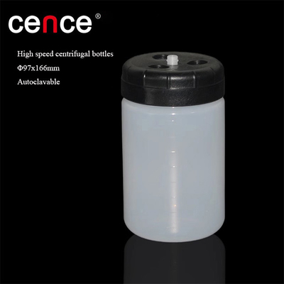 Botol centrifuge kecepatan tinggi PPCO tutup sekrup 1000ml untuk pengolahan sampel yang akurat