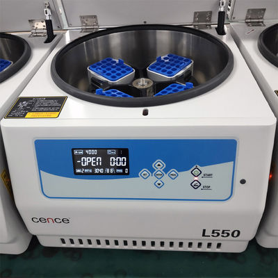 L550 Low Speed Centrifuge dengan 5310xg Force 4x500ml Kapasitas dan Low Noise untuk penggunaan laboratorium