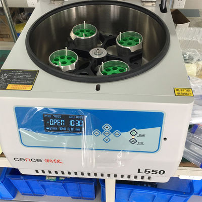 L550 Low Speed Centrifuge dengan 5310xg Force 4x500ml Kapasitas dan Low Noise untuk penggunaan laboratorium