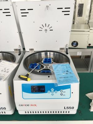 Mesin Sentrifuge Laboratorium L550 Cence 5310xg Max RCF Kapasitas 4x500ml Kebisingan Rendah <65dB(A) Meja Sentrifuge Kecepatan Rendah