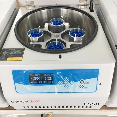 Mesin Sentrifuge Laboratorium L550 Cence 5310xg Max RCF Kapasitas 4x500ml Kebisingan Rendah <65dB(A) Meja Sentrifuge Kecepatan Rendah