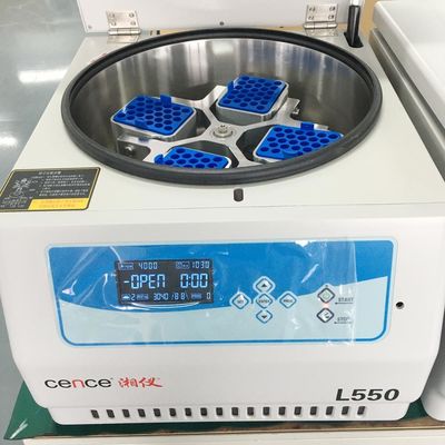 Mesin Sentrifuge Laboratorium L550 Cence 5310xg Max RCF Kapasitas 4x500ml Kebisingan Rendah <65dB(A) Meja Sentrifuge Kecepatan Rendah