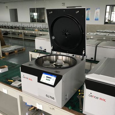 Model Baru Centrifuge Meja Kecepatan Rendah CLT55R dengan Kecepatan Maksimal 5500r/min, RCF 5951xg, dan Kapasitas Besar 4x750ml