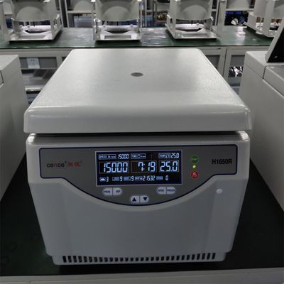 Sentrifus Refrigerasi Kecepatan Tinggi Meja Model H1650R dengan Kecepatan Maksimum 16500rpm dan RCF Maksimum 21532xg