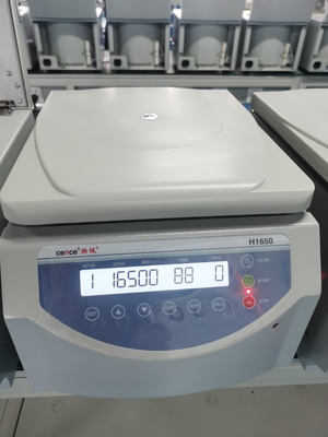 H1650 Benchtop Centrifuge Kecepatan Tinggi Dengan Rotor Sudut 24x1.5ml / 2.0ml 16500rpm