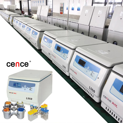 Cina L550 4x500ml Swing Rotor Laboratorium Centrifuge Dengan Adaptor yang Berbeda