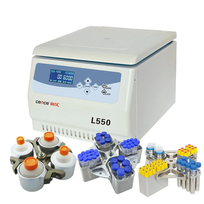 L550 Laboratorium Kedokteran Klinis Mesin Centrifuge Meja Kecepatan Rendah Kapasitas Besar