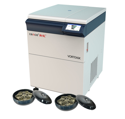 6000r / mnt centrifuge berpendingin kecepatan rendah dengan rotor ayun 6 * 1000ml
